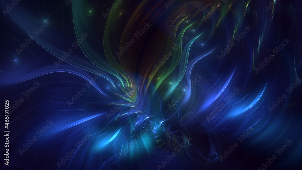 3D rendering abstract fractal light background 3D rendering abstract fractal light background