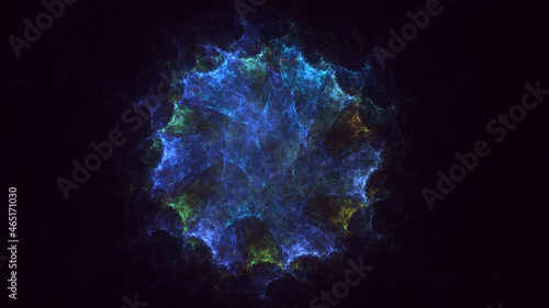 Wallpaper Mural 3D rendering abstract fractal light background Torontodigital.ca