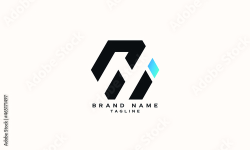 CHI, HCI, IHC, Abstract initial monogram letter alphabet logo design