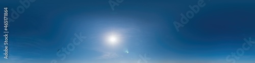 Photography Blue sky panorama with Cirrus clouds