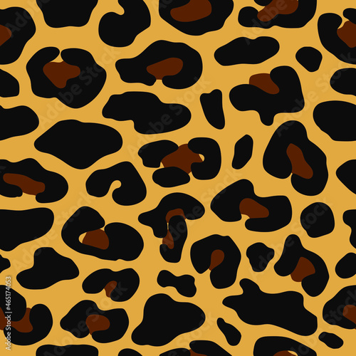 Cheetah skin abstract seamless pattern. 
Wild animal cheetah brown spots for fashion print design, web, cover, wrapping paper, wallpaper and cutting.