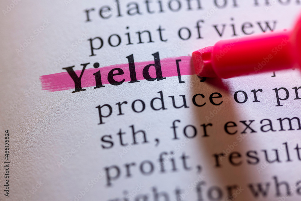 Obraz premium definition of yield