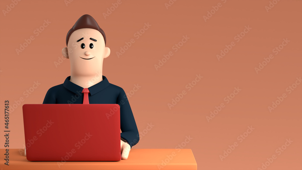 Operator typing information data with notebook. Operator typing information data with notebook.