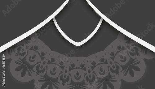 Black background with abstract white pattern and place under your text