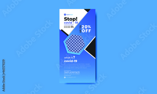 Corporate healthcare and medical DL flyer design