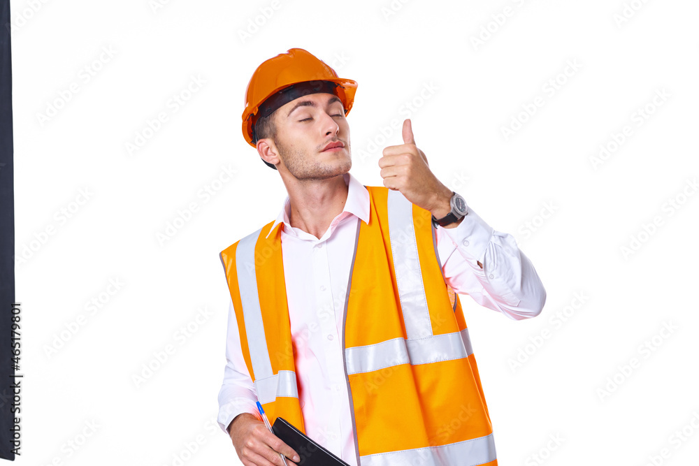 man in orange hard hat engineer work professionals construction man in orange hard hat engineer work professionals construction