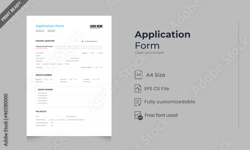 Application Form Template