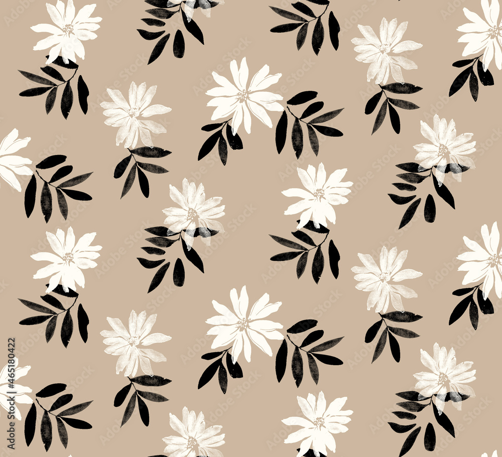 Seamless flowers pattern, floral print. Seamless flowers pattern, floral print.