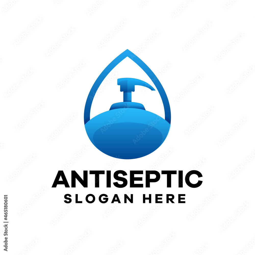 Obraz premium Minimalist Antiseptic Gradient Logo Design