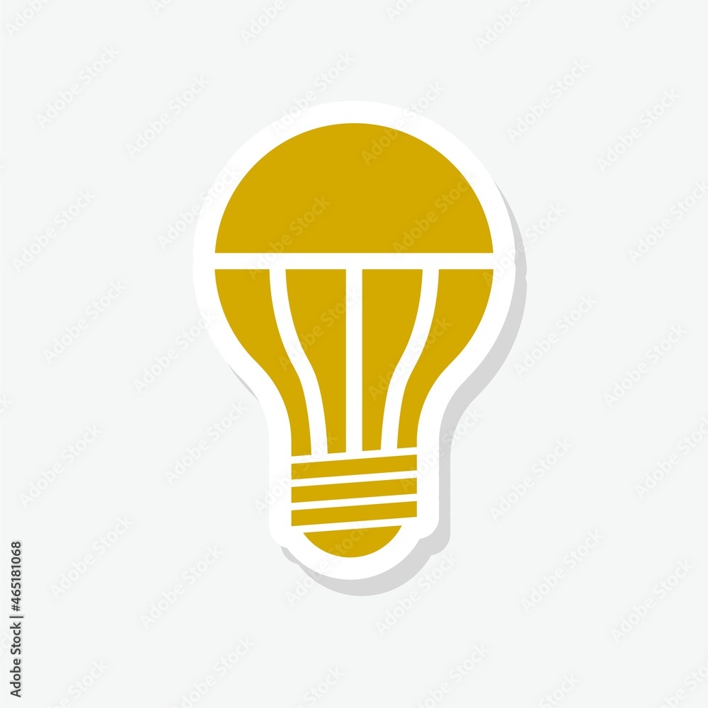 Obraz premium Led lamp sticker icon isolated on white background
