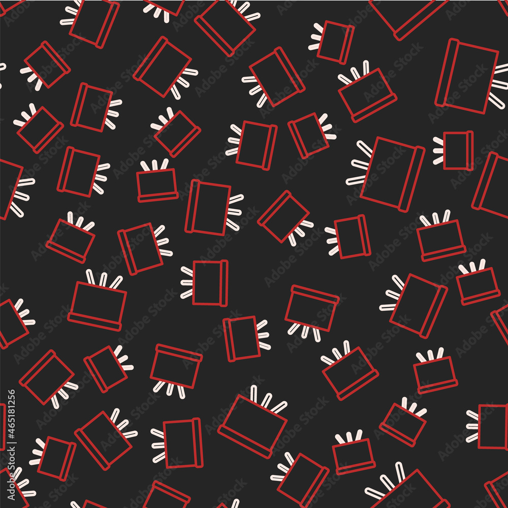 Line Chalkboard icon isolated seamless pattern on black background. School Blackboard sign. Vector Line Chalkboard icon isolated seamless pattern on black background. School Blackboard sign. Vector
