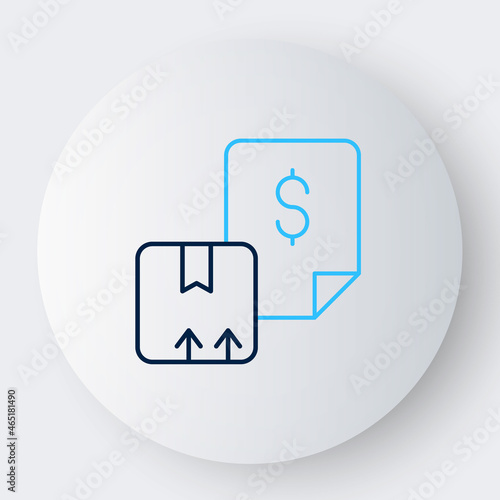 Line Waybill icon isolated on white background. Colorful outline concept. Vector