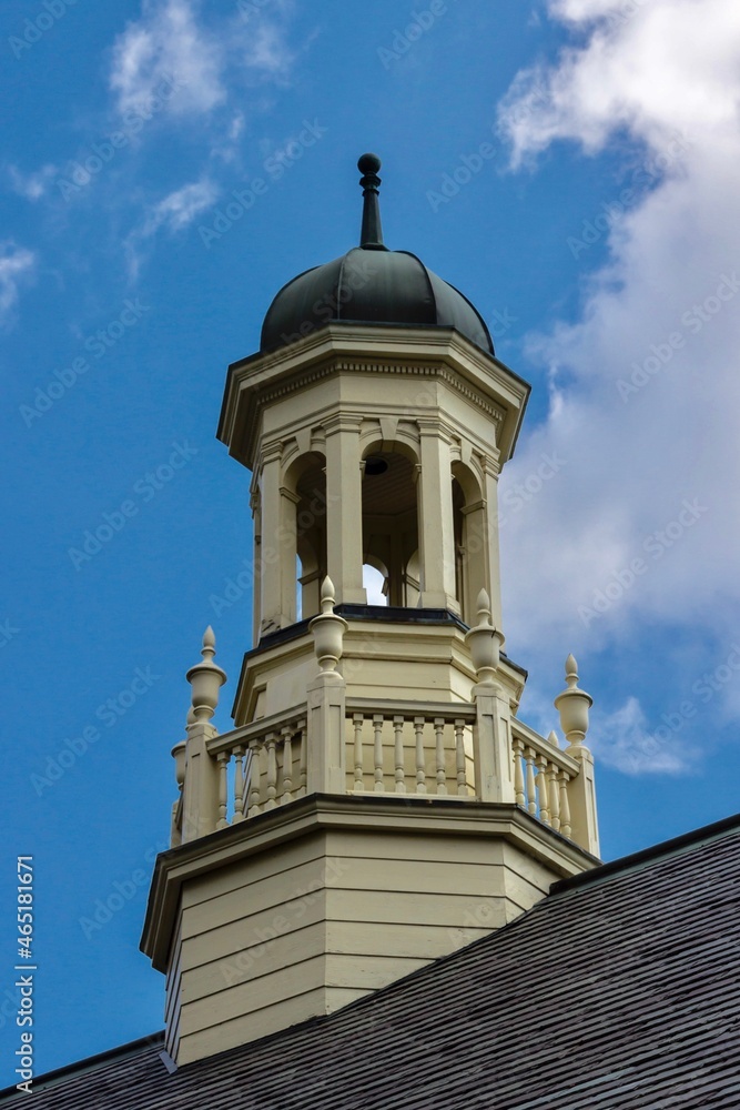 Fototapeta premium tower of church in Camden ME, 2016