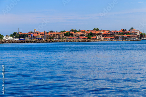 View of the old town of Nessebar and the Black sea, Bulgaria