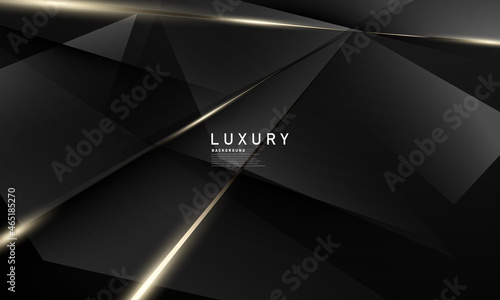 the splendor of luxury black gold poster on abstract background with dynamic