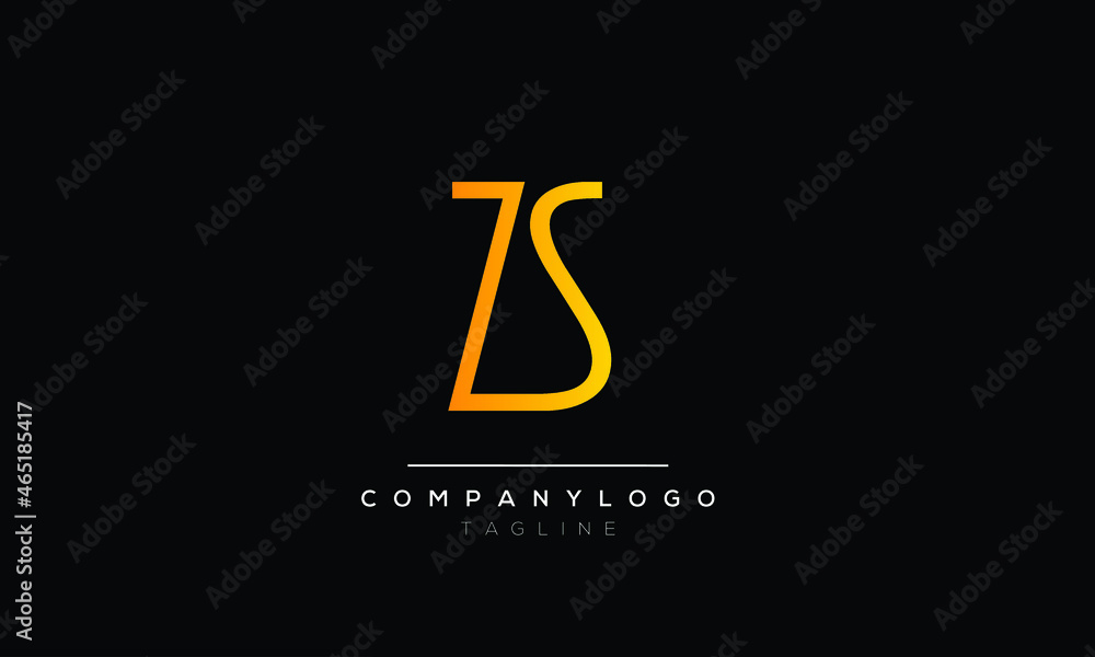 Abstract Letter Initial ZS SZ Vector Logo Design Template Abstract Letter Initial ZS SZ Vector Logo Design Template