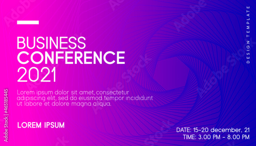 Abstract modern business conference word cloud concept with lines. Abstract minimal flyer layout. Vector template