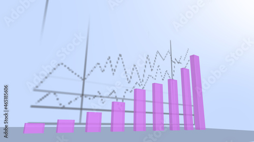 Common graph showing positive trend　
ポジティブな傾向を示す一般的なグラフ photo