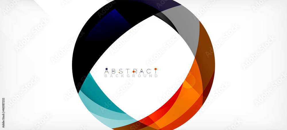 Color circle shapes, minimal geometric background. Trendy dynamic composition. Vector Illustration For Wallpaper, Banner, Background, Landing Page Color circle shapes, minimal geometric background. Trendy dynamic composition. Vector Illustration For Wallpaper, Banner, Background, Landing Page