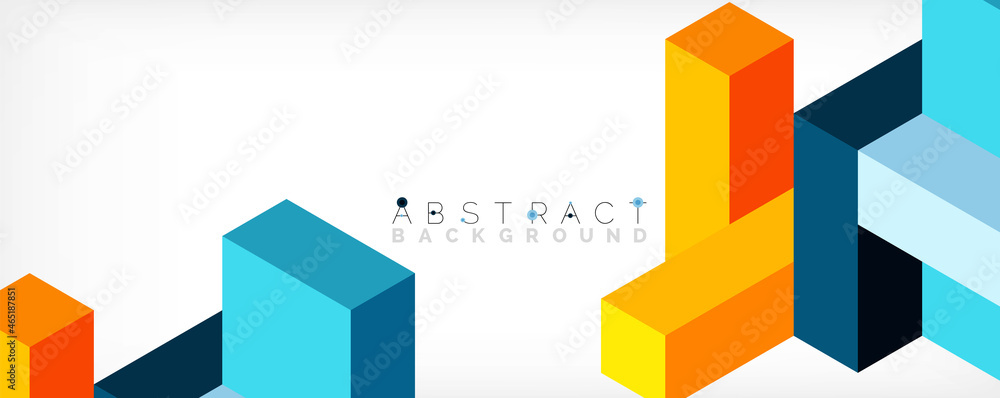 Abstract background. 3d cubes, cubic elements and blocks. Techno or business concept for wallpaper, banner, background, landing page Abstract background. 3d cubes, cubic elements and blocks. Techno or business concept for wallpaper, banner, background, landing page