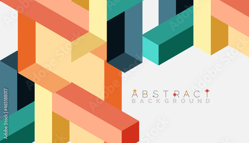 Abstract background. 3d cubes  cubic elements and blocks. Techno or business concept for wallpaper  banner  background  landing page