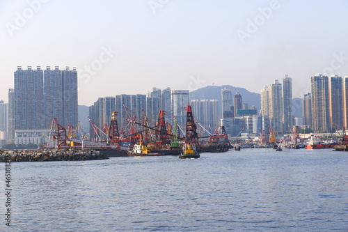 city view in hong kong at West Kowloon Cultural District © u photostock