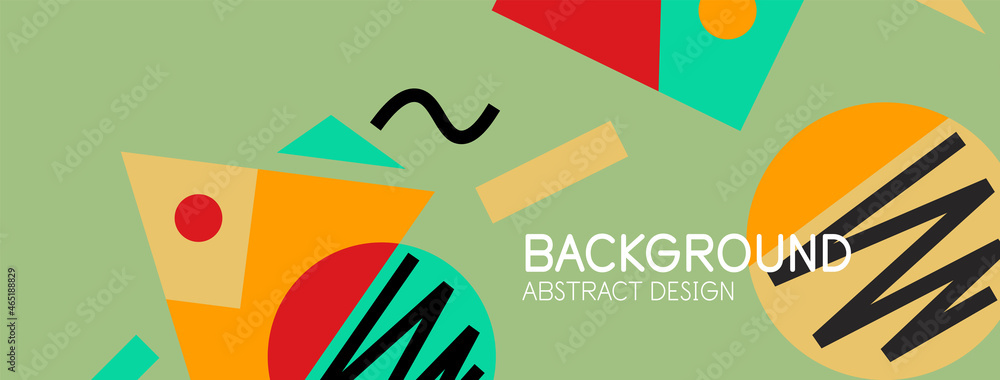Abstract background with blocks, lines, geometric shapes. Techno or business concept for wallpaper, banner, background, landing page