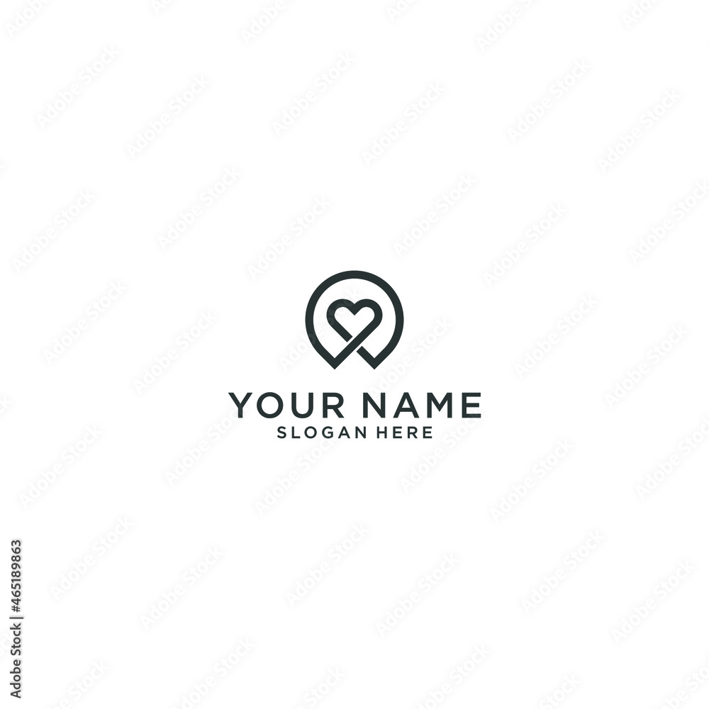 heart creative line concept logo design vector heart creative line concept logo design vector