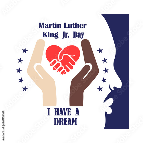 Canvas Print Martin Luther King Day flyer, banner or poster