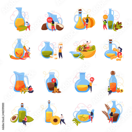 Food Oils Icons Collection