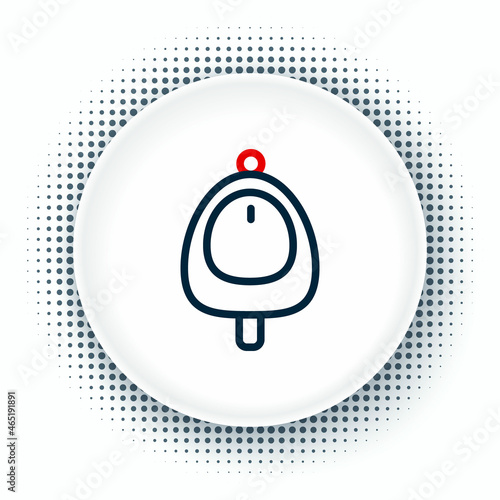 Line Toilet urinal or pissoir icon isolated on white background. Urinal in male toilet. Washroom, lavatory, WC. Colorful outline concept. Vector