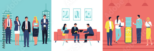 Business Coworkers Design Concept