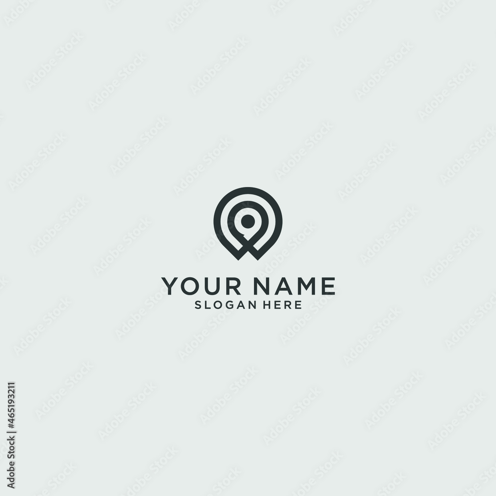 Obraz premium letter a map creative icon logo vector template