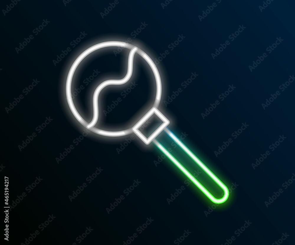 Glowing neon line Lollipop icon isolated on black background. Food, delicious symbol. Happy Halloween party. Colorful outline concept. Vector Glowing neon line Lollipop icon isolated on black background. Food, delicious symbol. Happy Halloween party. Colorful outline concept. Vector