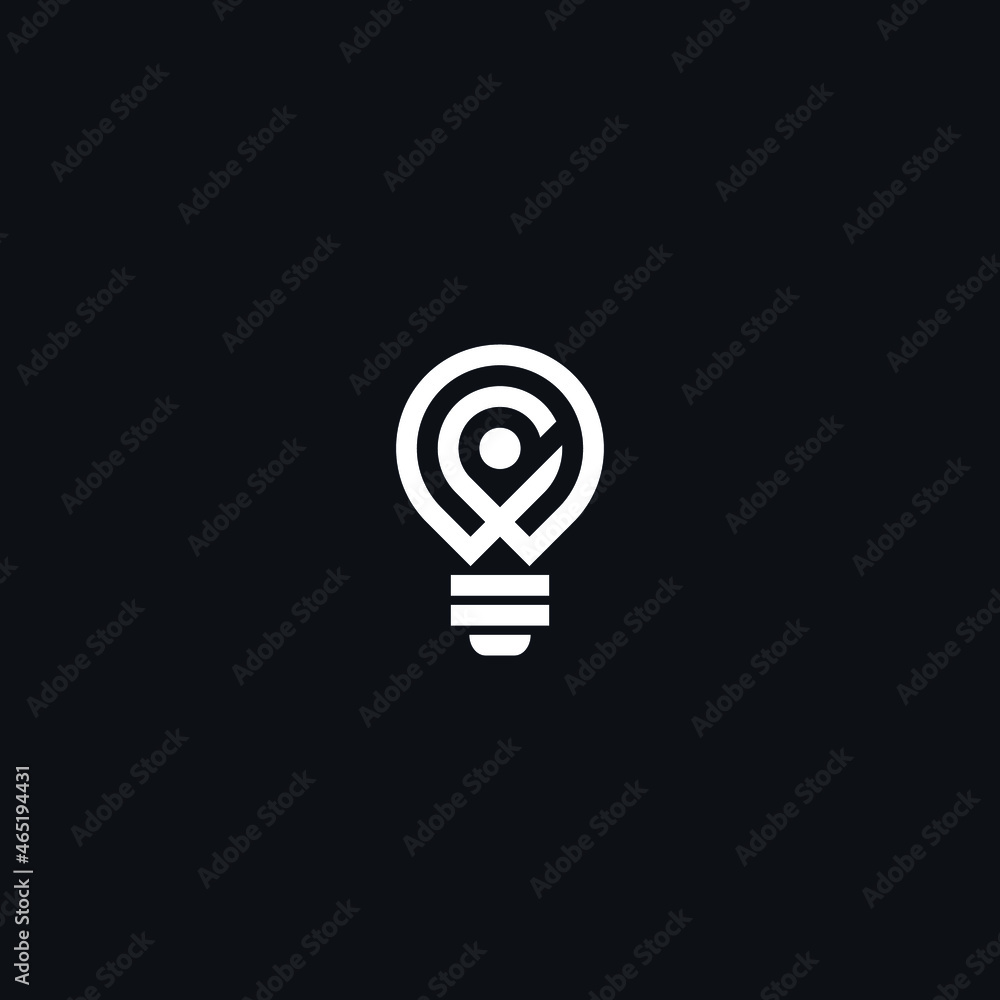 letter D light bulb idea, map, creative, technology icon design vector illustration letter D light bulb idea, map, creative, technology icon design vector illustration