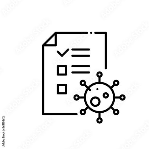 Coronavirus testing, medical health check up icon. Pixel perfect, editable stroke