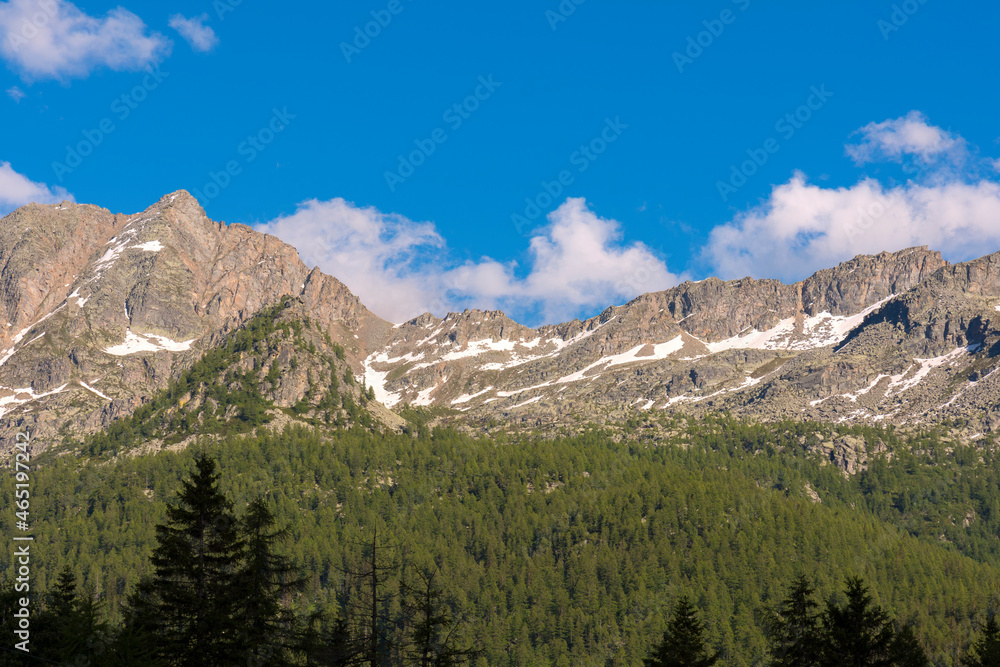 landscape mountain between Ceresole Reale and the Nivolet hill in Piedmont in Italy landscape mountain between Ceresole Reale and the Nivolet hill in Piedmont in Italy