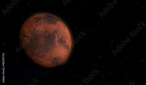 Mars is a planet of the solar system. Elements of this image furnished by NASA.