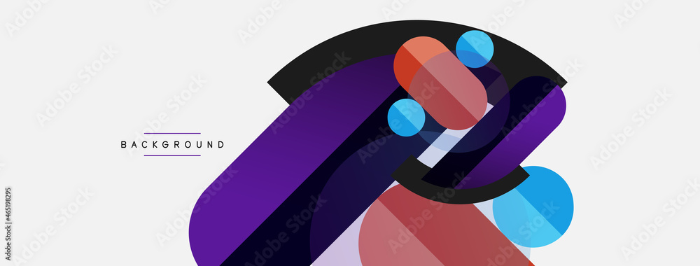 Round geometric shapes lines and circles. Vector template for wallpaper banner background or landing page Round geometric shapes lines and circles. Vector template for wallpaper banner background or landing page