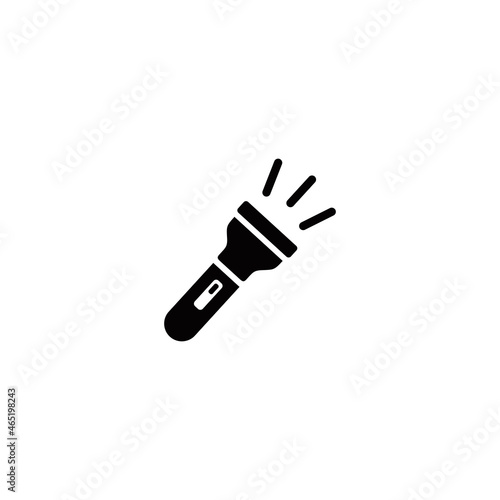 Camping flashlight simple flat icon vector illustration