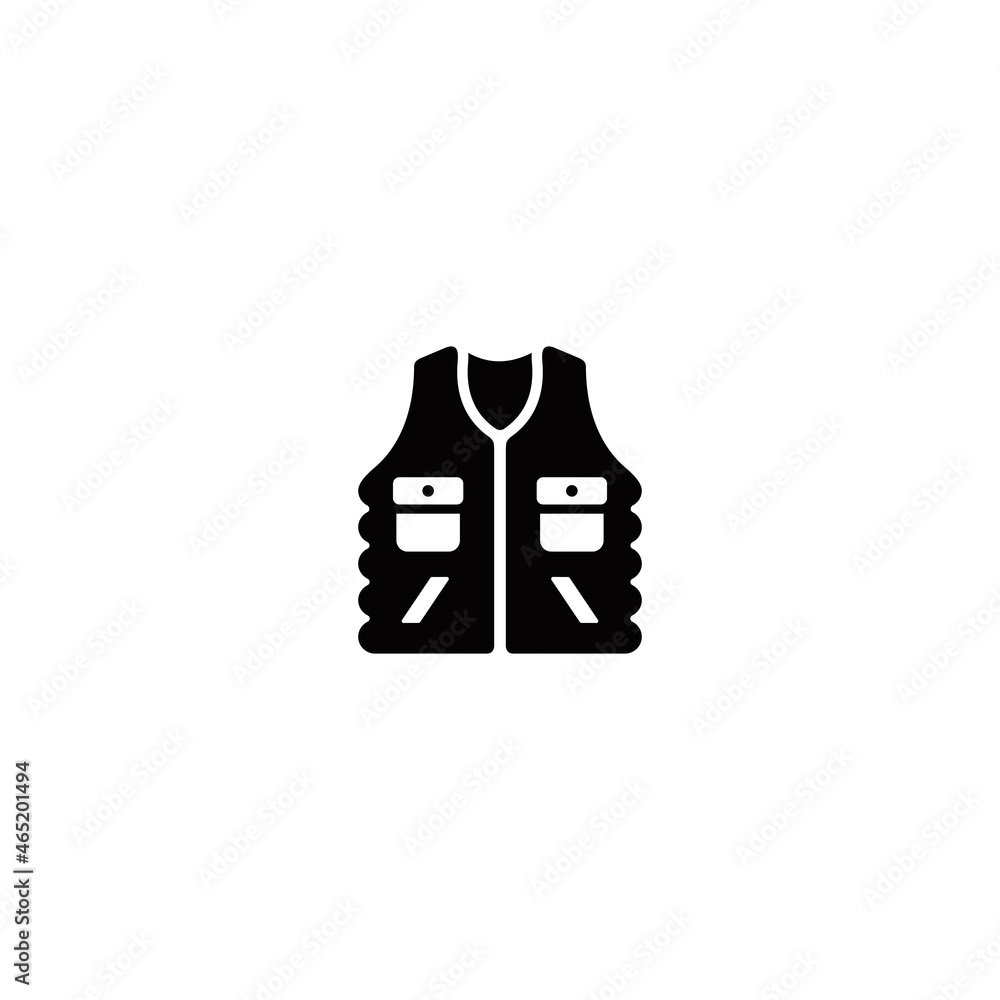 Camping vest simple flat icon vector illustration
