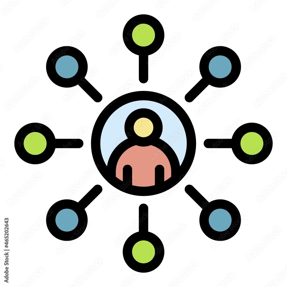 Business training scheme icon. Outline business training scheme vector icon color flat isolated Business training scheme icon. Outline business training scheme vector icon color flat isolated