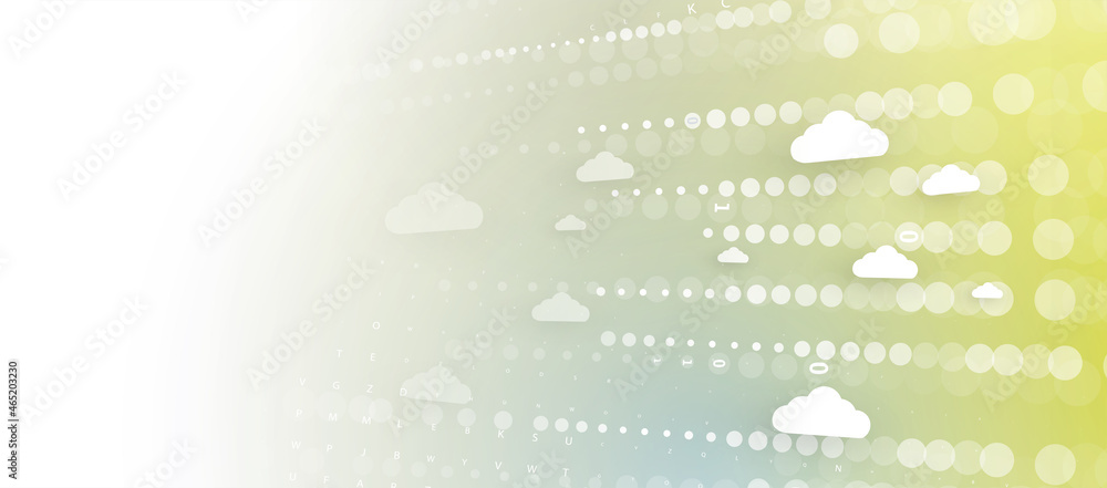 Naklejka premium Cloud technology. Integrated digital web concept background