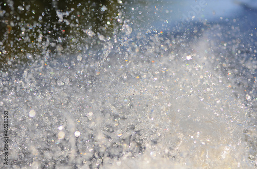 Splash footage. Real color sparkling water droplets.