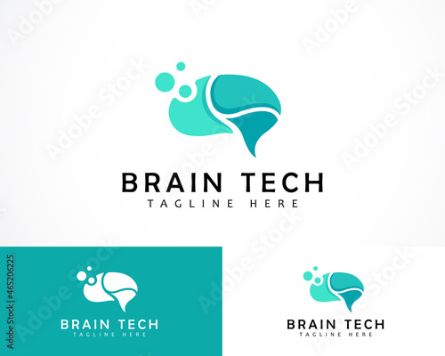 brain tech logo creative education smart tech science