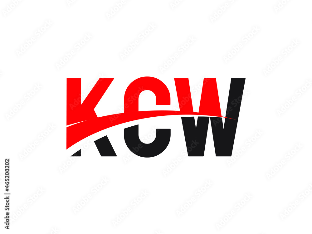 KCW Letter Initial Logo Design Vector Illustration