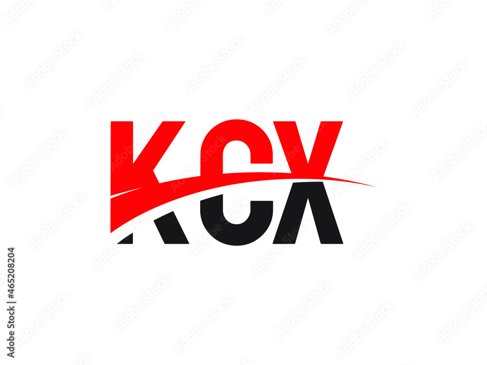 KCX Letter Initial Logo Design Vector Illustration