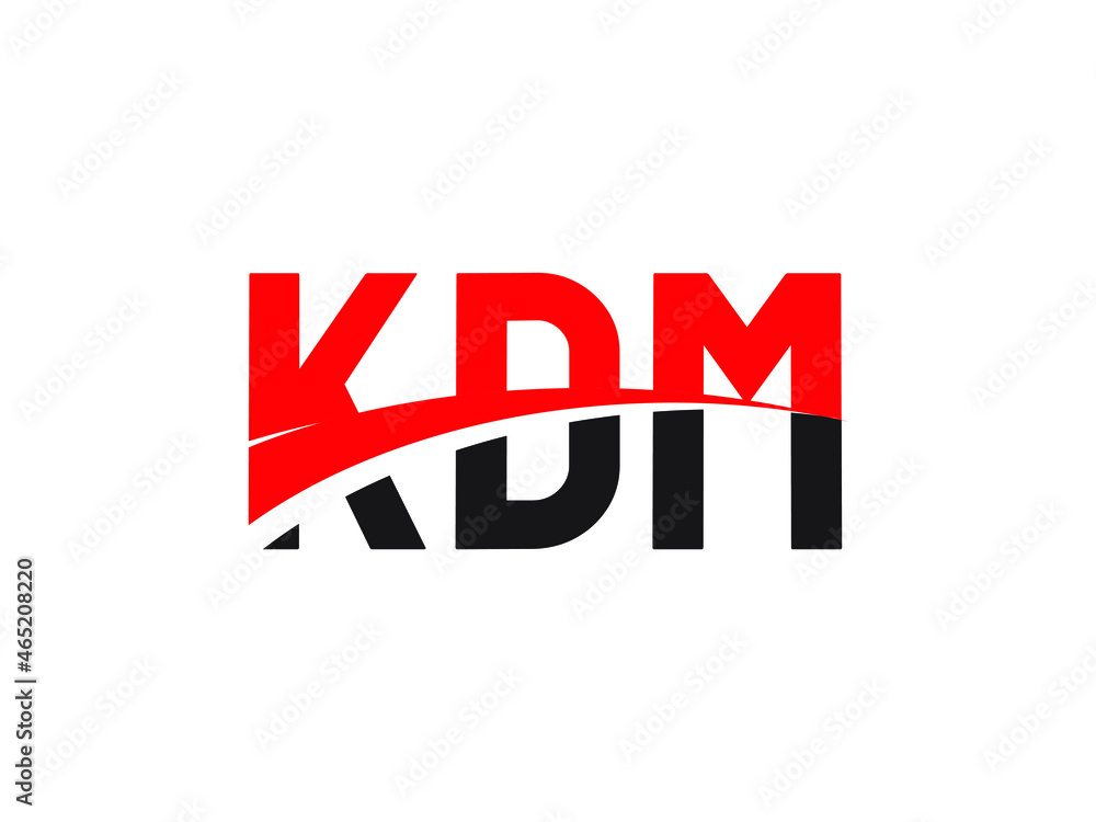 KDM Letter Initial Logo Design Vector Illustration