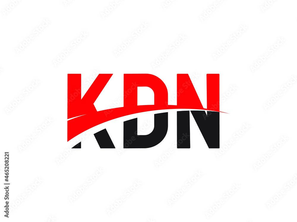 KDN Letter Initial Logo Design Vector Illustration