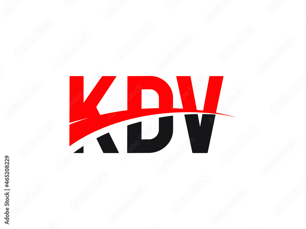 KDV Letter Initial Logo Design Vector Illustration